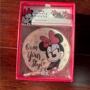 Disney Minnie Mouse Red and Silver Jewelry Set